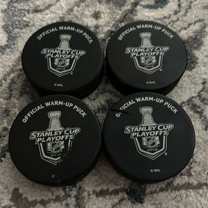 VGK Stanley Cup Playoffs game used pucks.